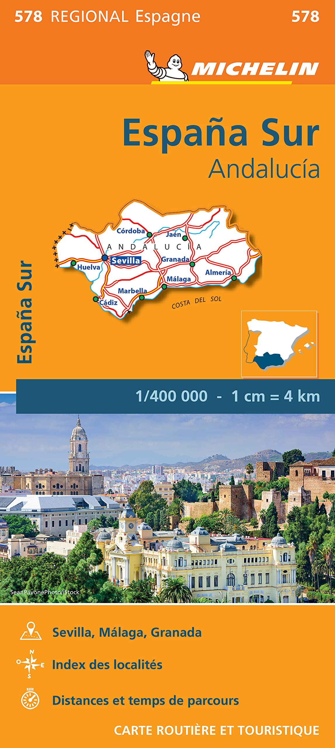 Carte Régionale Espagne Sud : Andalucia book