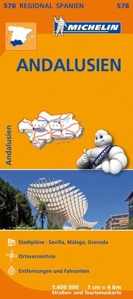 Michelin Regionalkarte Andalusien 1 : 400 000 Leisure, Home & Garden