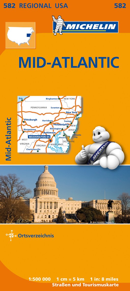 Michelin Mid-Atlantic: Straßen- und Tourismuskarte 1:500.000 (MICHELIN Regionalkarten) Leisure, Home & Garden