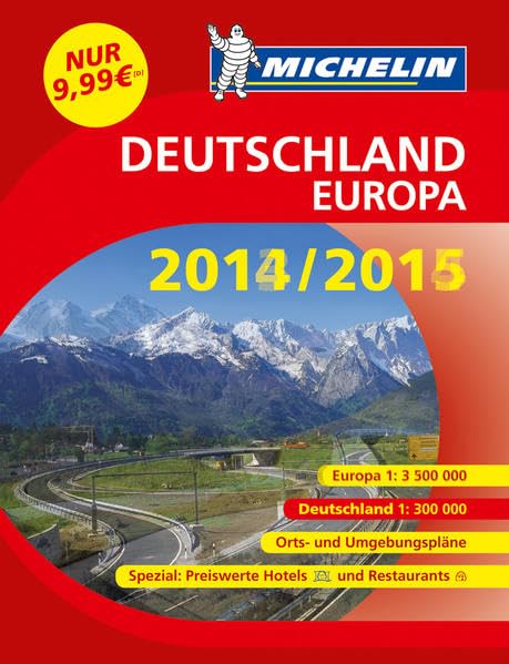 Michelin Straßenatlas Deutschland/Europa 2014/2015: Orts- und Umgebungspläne. Spezial: Preiswerte Hotels und Restaurants (MICHELIN Atlanten) Leisure, Home & Garden