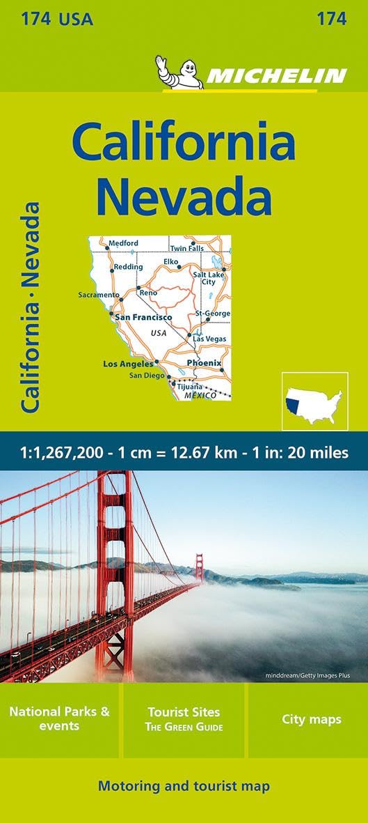 Michelin Californien Nevada: Map (MICHELIN Zoomkarten, Band 625) Travel Guides