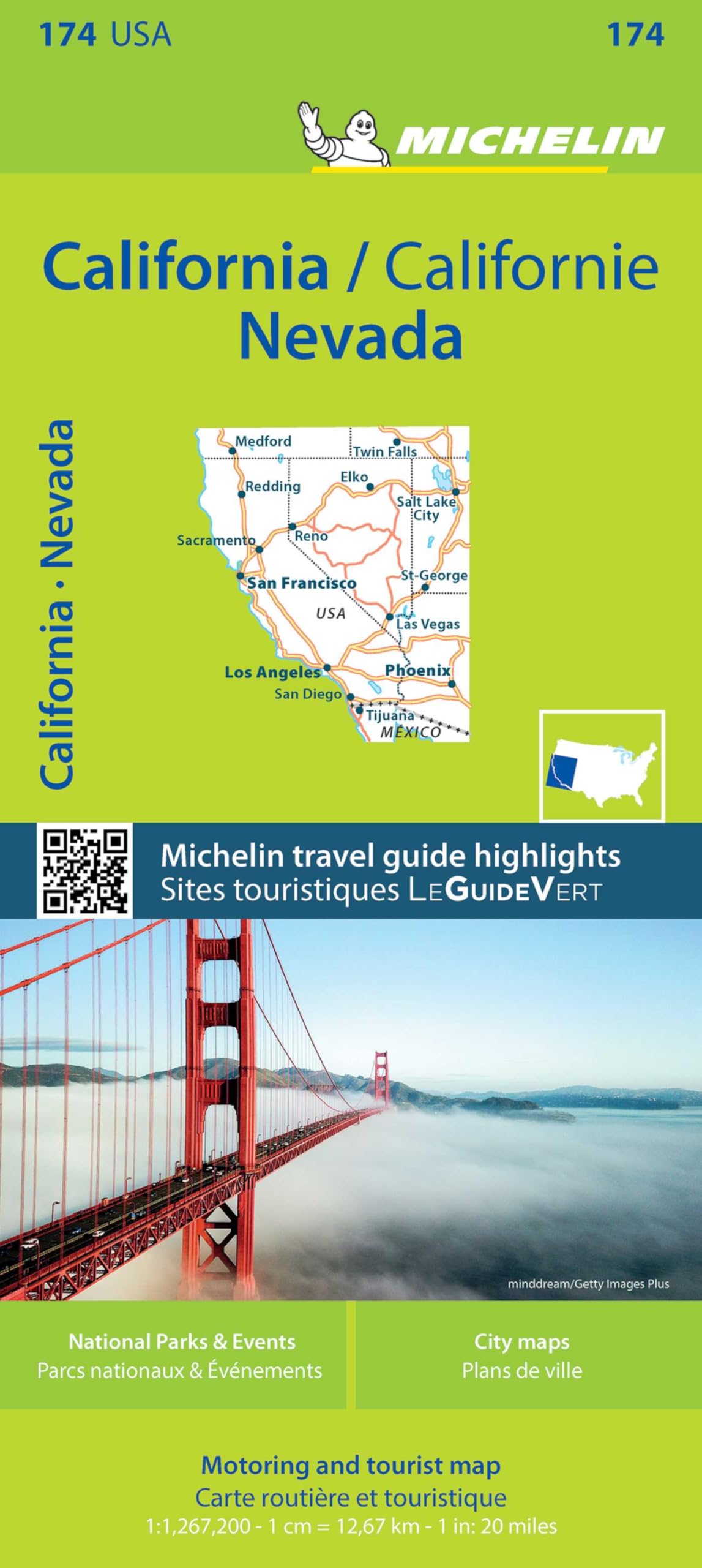 Michelin USA California, Nevada Map 174 book