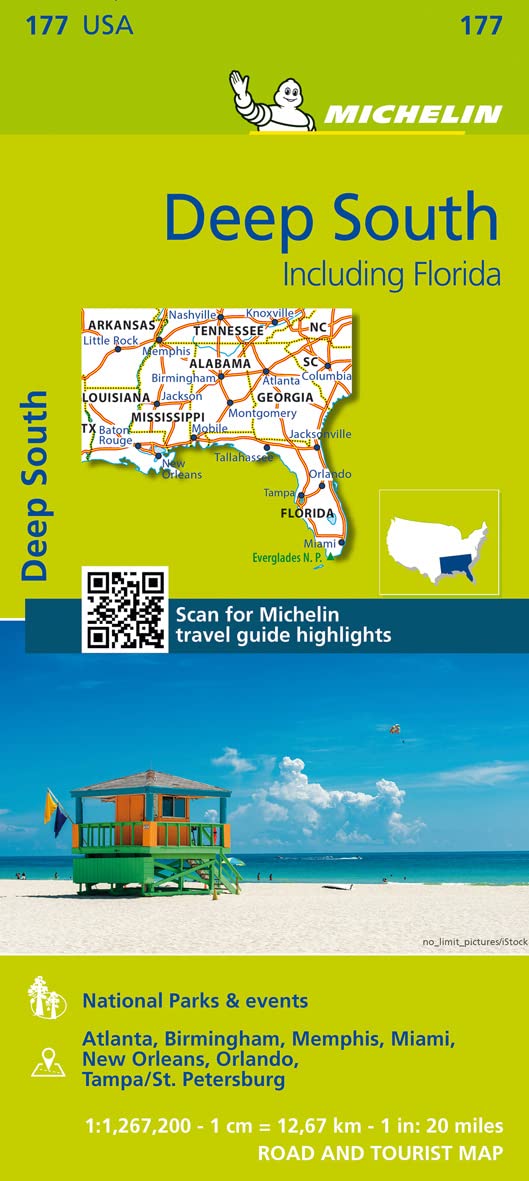 Michelin Deep South: Straßen- und Tourismuskarte 1:1.267.200 (MICHELIN Zoomkarten, Band 177) Leisure, Home & Garden