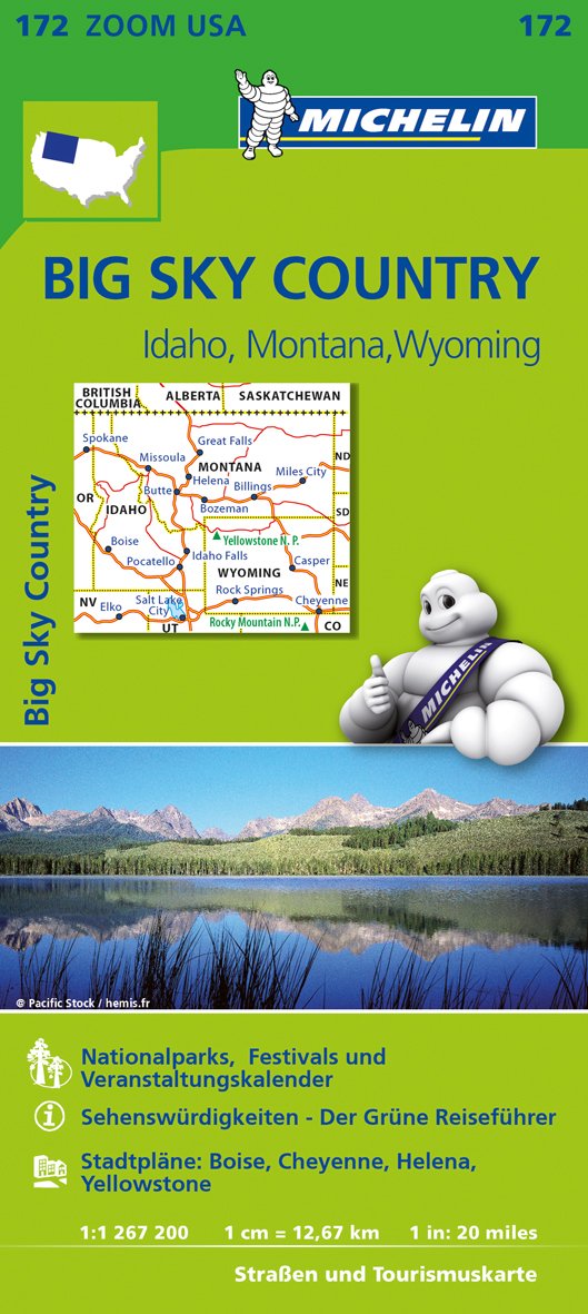 Michelin Big Sky Country, Idaho, Montana, Wyoming: Straßen- und Tourismuskarte 1:1.267.200 (MICHELIN Zoomkarten) Leisure, Home & Garden