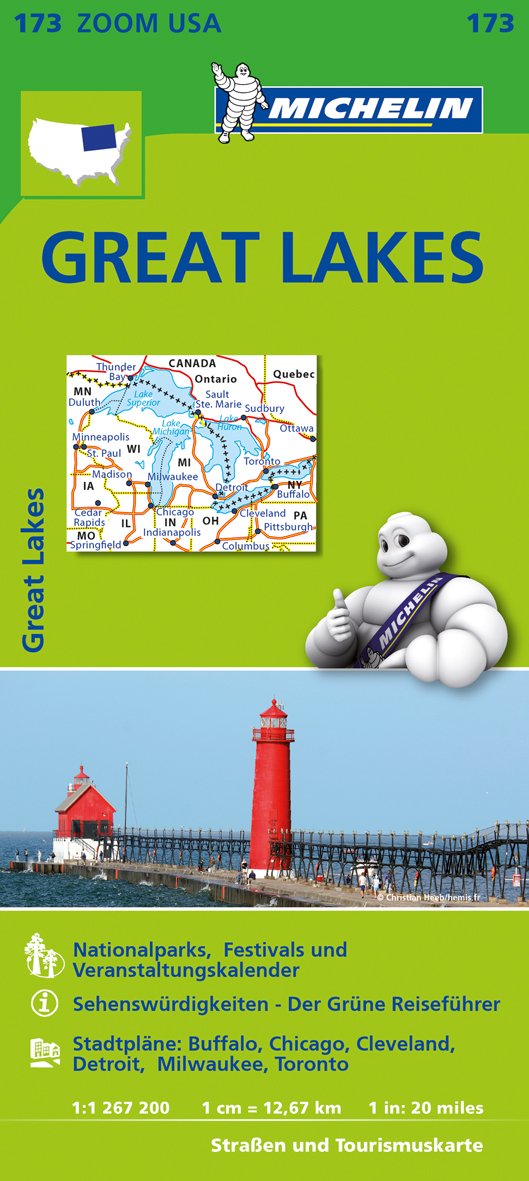 Michelin Great Lakes: Straßen- und Tourismuskarte 1:1.267.200 (MICHELIN Zoomkarten) Leisure, Home & Garden