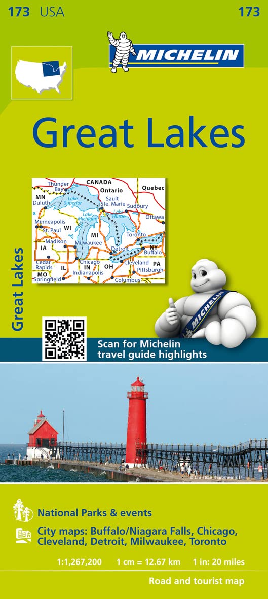 Michelin Great Lakes: Straßen- und Tourismuskarte 1:1.267.200 (MICHELIN Zoomkarten) Leisure, Home & Garden