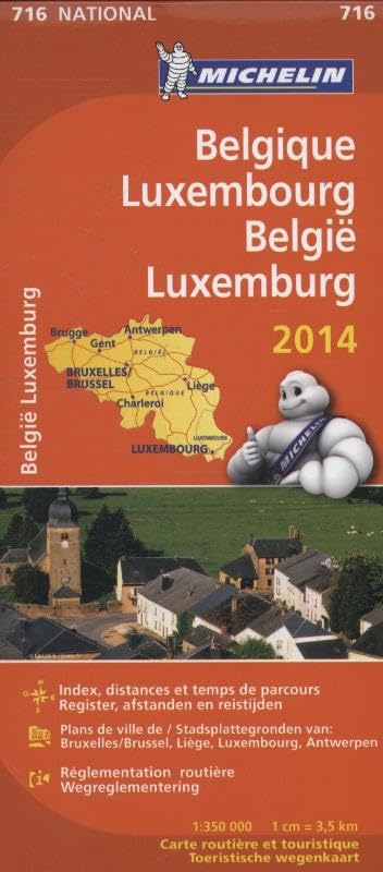 BELGIQUE LUXEMBOURG BELGIE LUXEMBURG 11716 CARTE ' NATIONAL ' 2014 MICHELIN KAART (KAARTEN/CARTES MICHELIN) Leisure, Home & Garden
