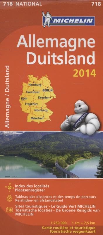 ALLEMAGNE DUITSLAND 11718 CARTE ' NATIONAL ' 2014 MICHELIN KAART book