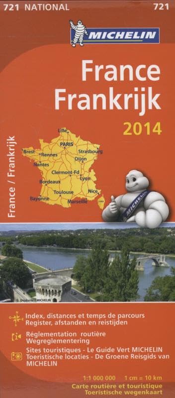 FRANCE FRANKRIJK 11721 CARTE ' NATIONAL ' 2014 MICHELIN KAART book