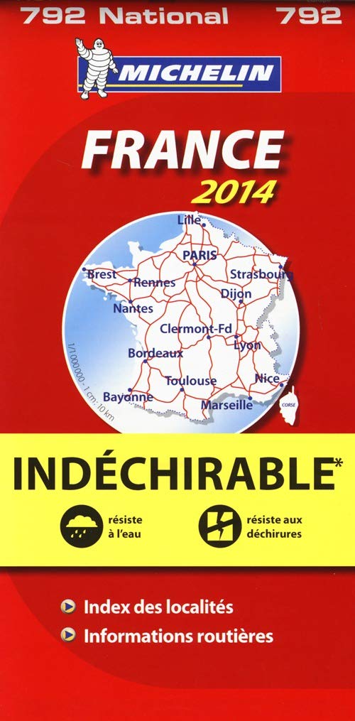 Michelin Frankreich (widerstandsfähig): Straßenkarte 1:1.000.000 (MICHELIN Nationalkarten, Band 792) Leisure, Home & Garden