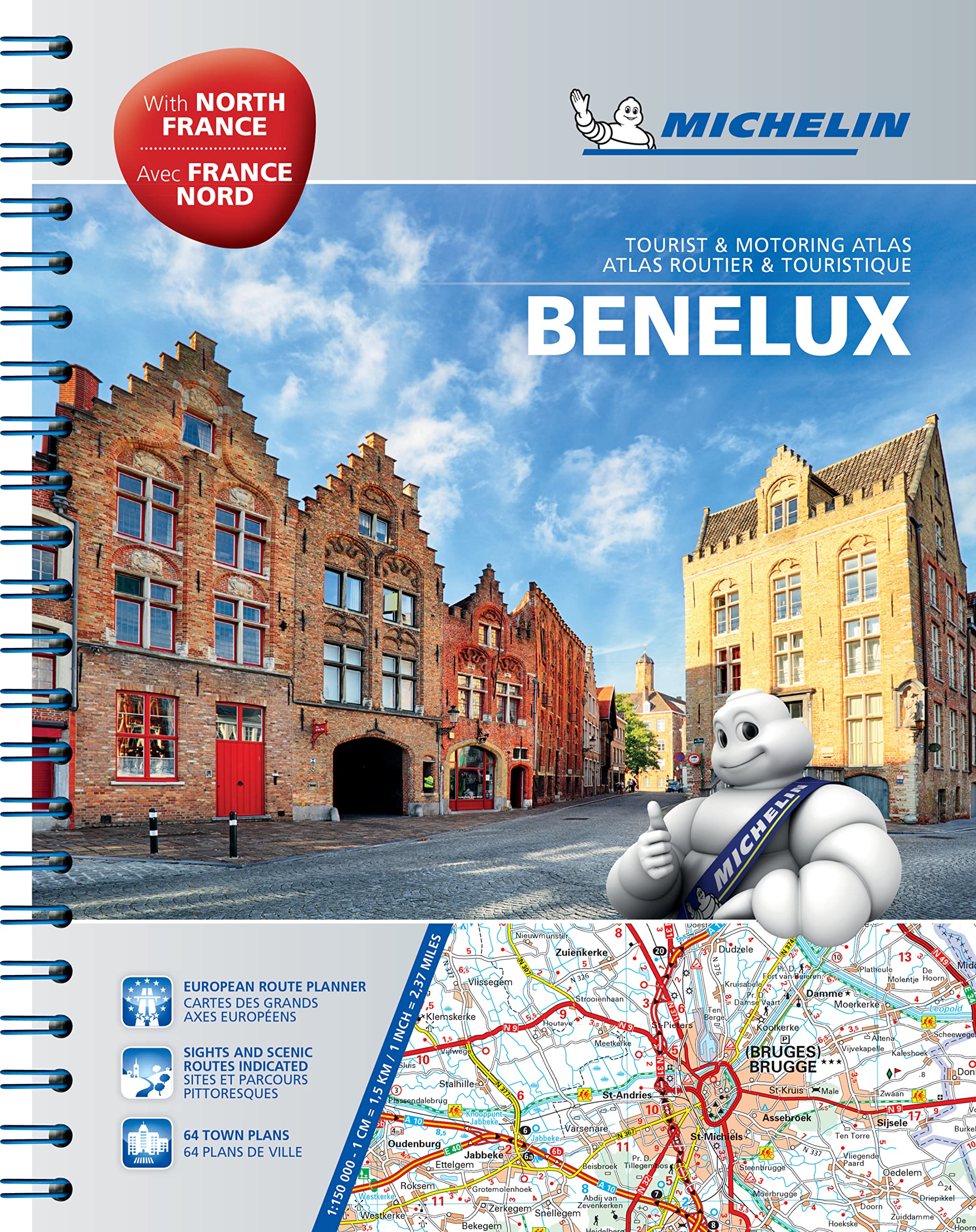 Michelin Straßenatlas Benelux mit Spiralbindung: Tourist & Motoring Atlas A4 spiral (MICHELIN Atlanten) Leisure, Home & Garden