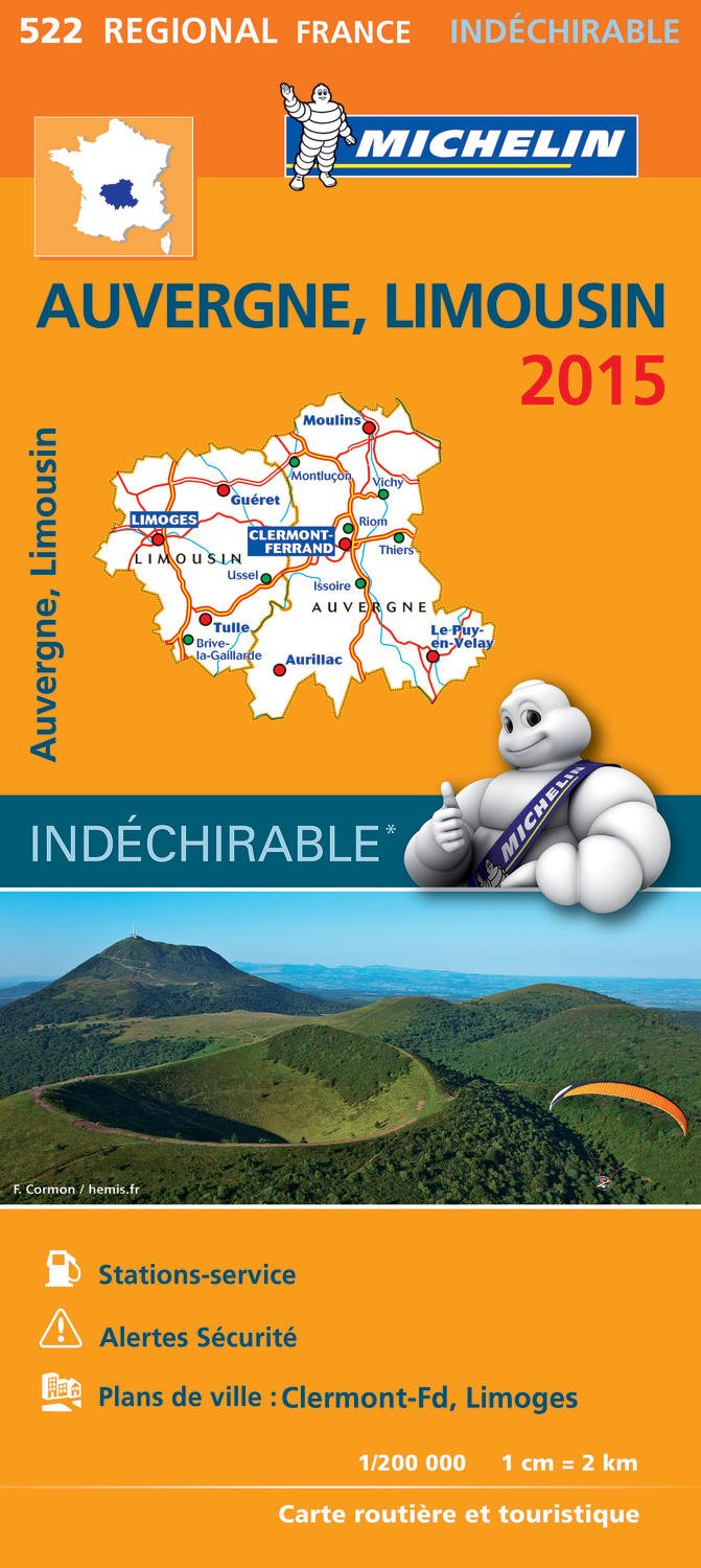 AUVERGNE LIMOUSIN 17522 CARTE MICHELIN KAART 2015 (KAARTEN/CARTES MICHELIN) Leisure, Home & Garden