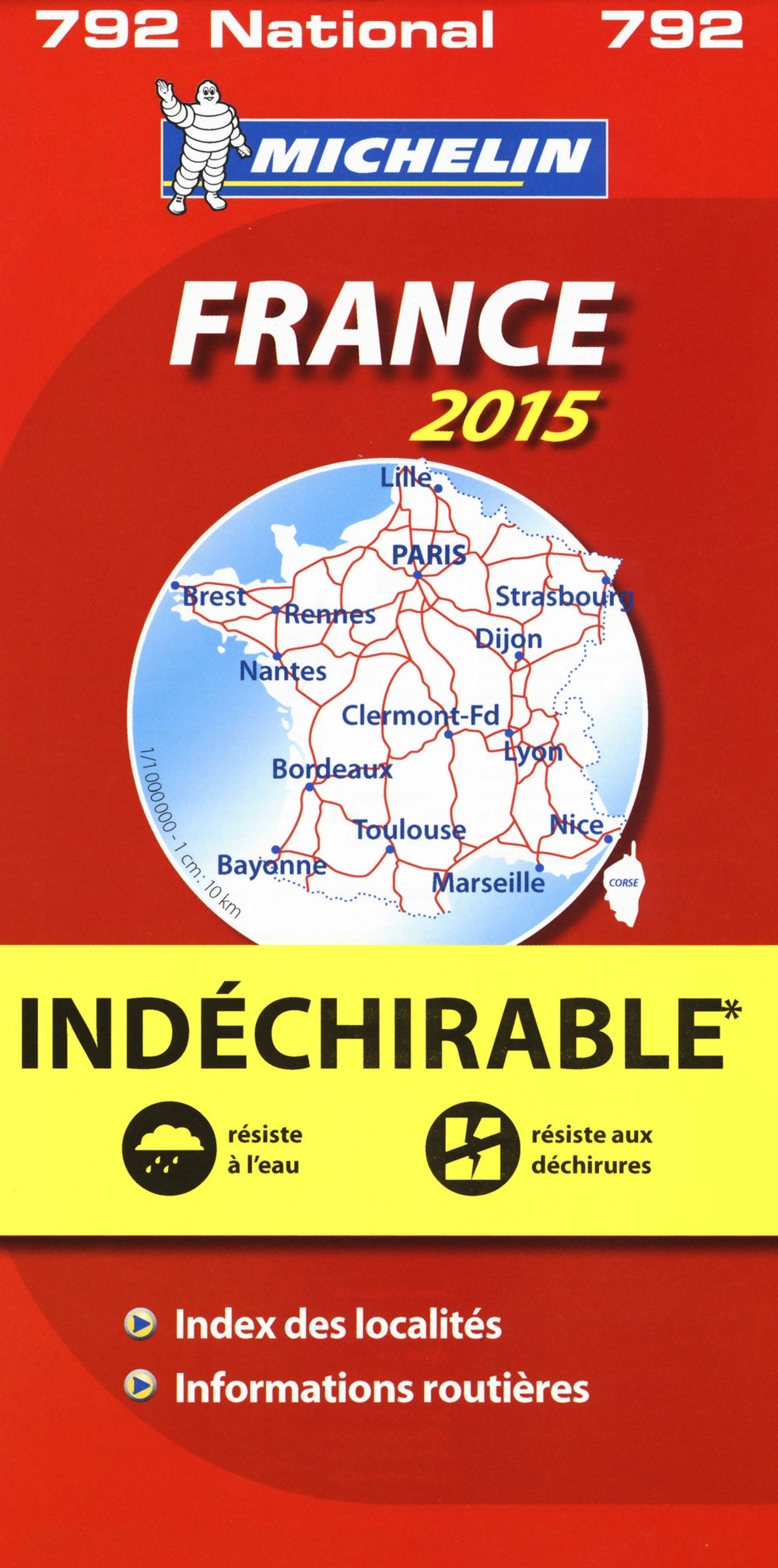Michelin Frankreich 2015 (widerstandsfähig): Straßen- und Tourismuskarte 1:1.000.000 (MICHELIN Nationalkarten) Leisure, Home & Garden