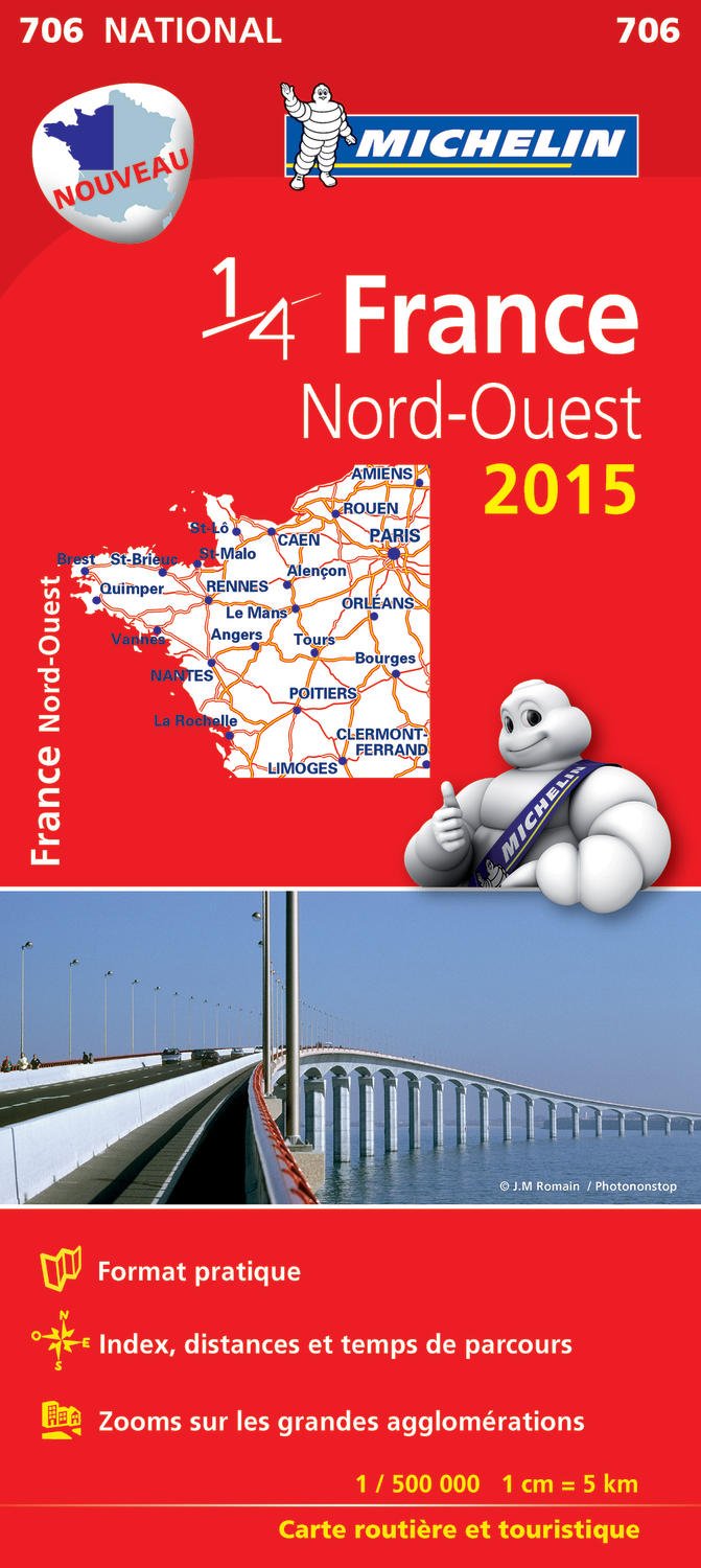 CARTE NATIONALE 706 FRANCE NORD-OUEST 2015 Leisure, Home & Garden
