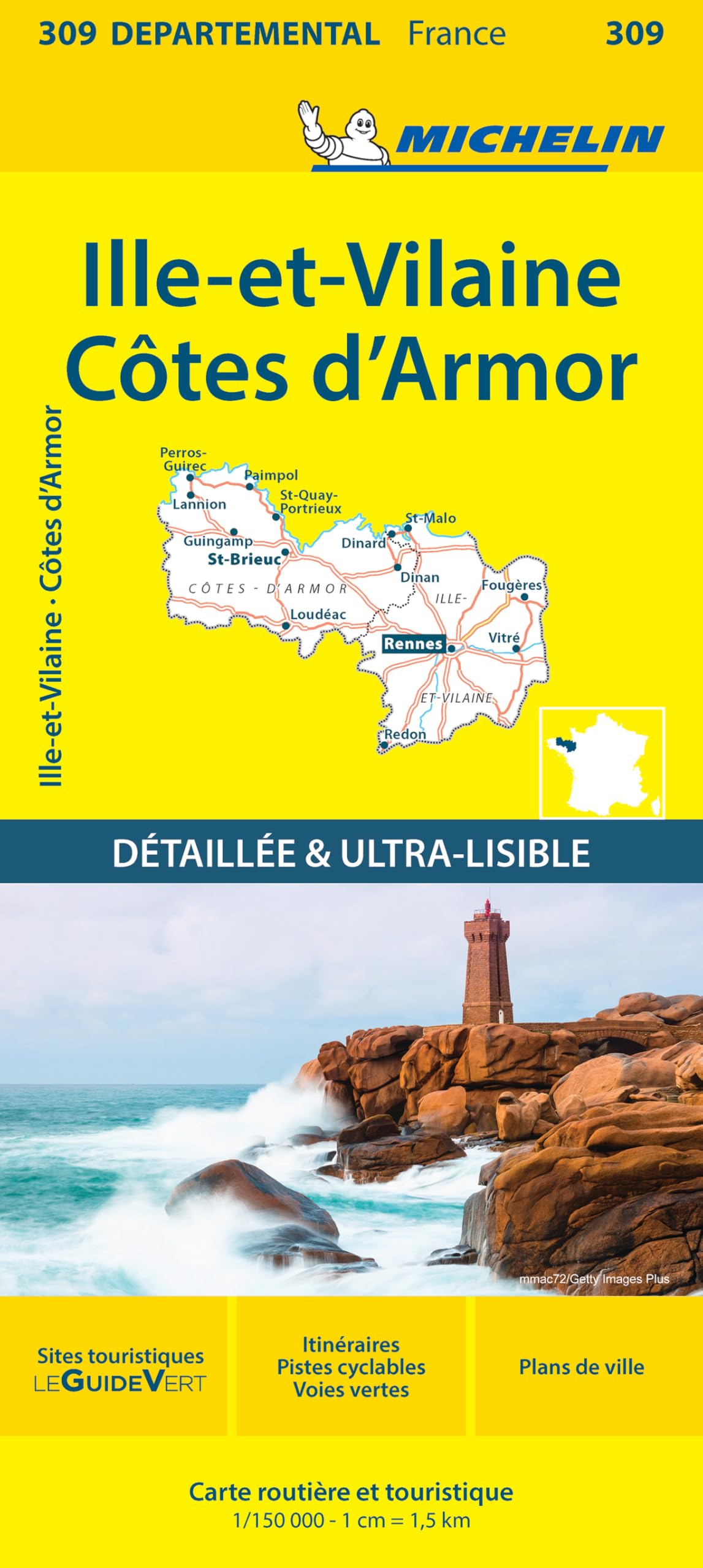Cotes-d'Armor, Ille-et-Vilaine - Michelin Local Map 309 Leisure, Home & Garden