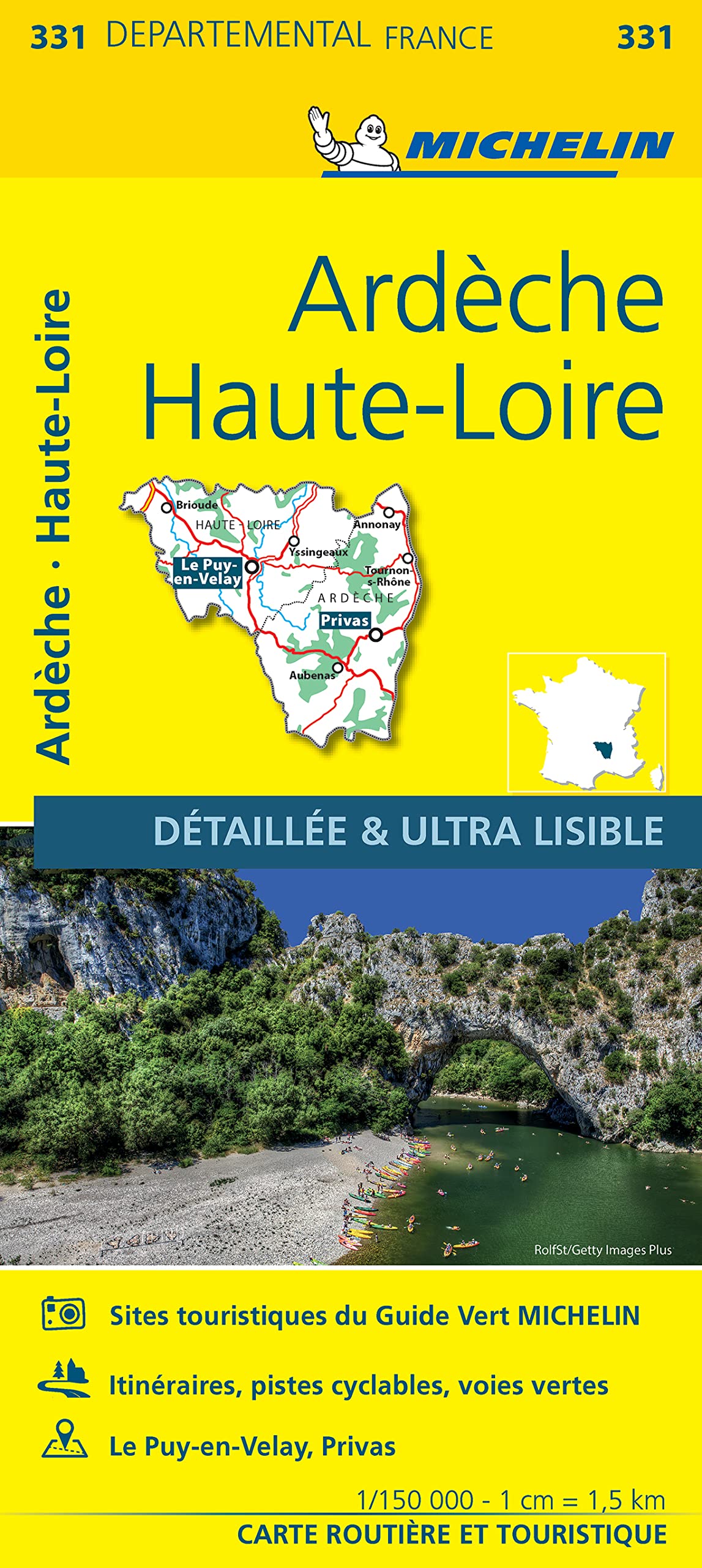 Ardeche, Haute-Loire - Michelin Local Map 331 Leisure, Home & Garden
