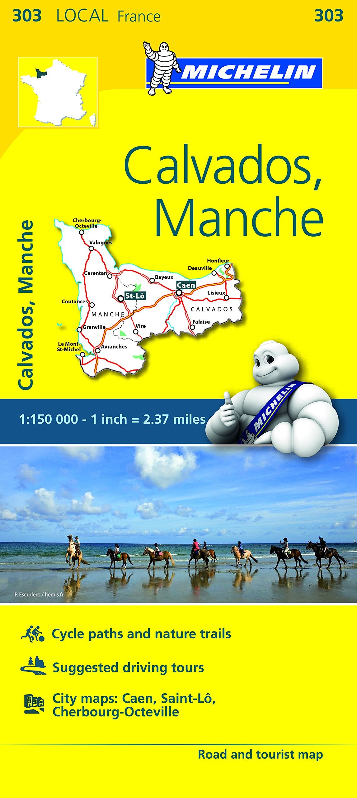 Calvados, Manche - Michelin Local Map 303: Map (Michelin Local Maps) Maps & Plans