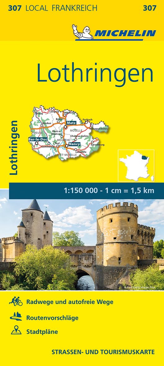 Michelin Lothringen: Straßen- und Tourismuskarte 1:150.000 (MICHELIN Localkarten) Leisure, Home & Garden