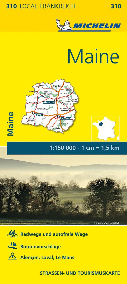 Michelin Maine: Straßen- und Tourismuskarte 1:150.000 (MICHELIN Localkarten) Leisure, Home & Garden