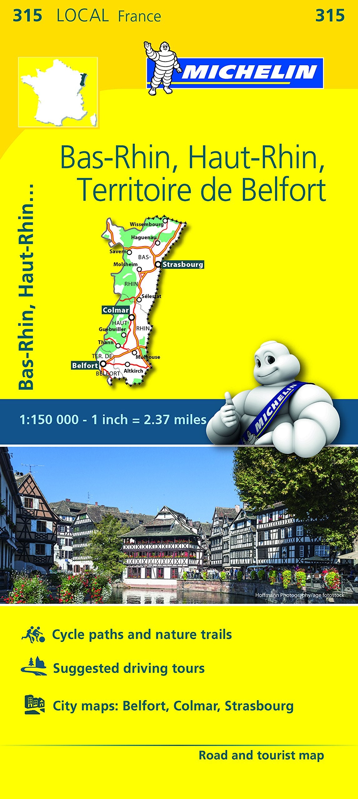 Bas-Rhin, Haut-Rhin, Territoire de Belfort - Michelin Local Map 315: Map (Michelin Map) Maps & Plans