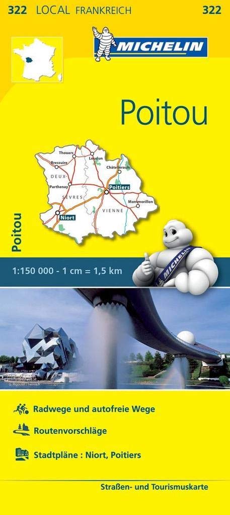 Michelin Poitou: Straßen- und Tourismuskarte 1:150.000 (MICHELIN Localkarten) Leisure, Home & Garden