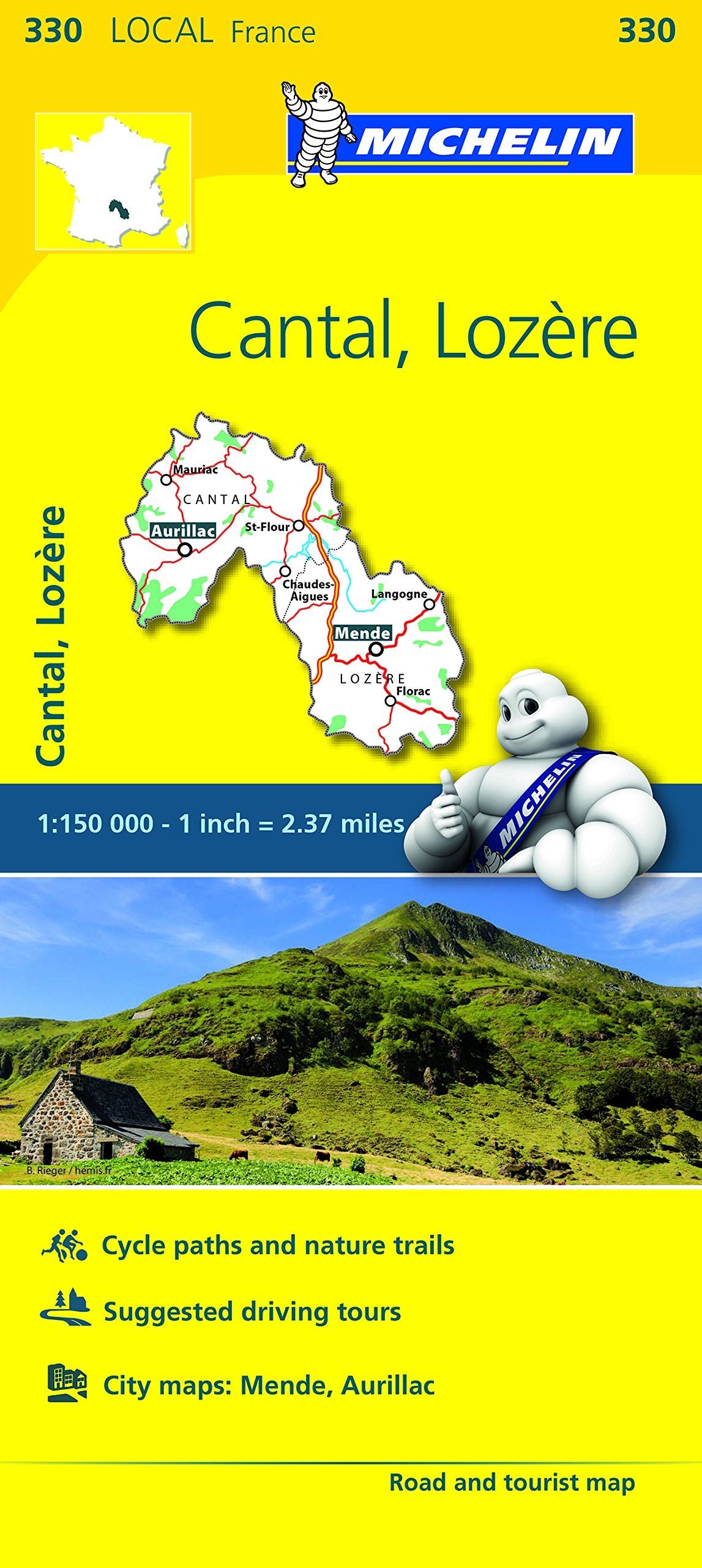Michelin France Cantal, Lozère book