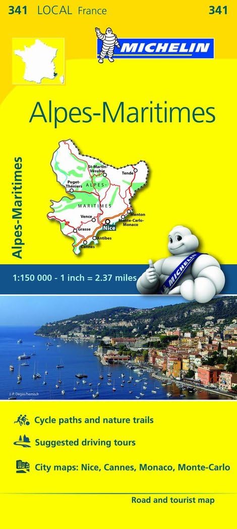 Alpes-Maritimes - Michelin Local Map 341: Map (Mapas Local Michelin, Band 341) Leisure, Home & Garden
