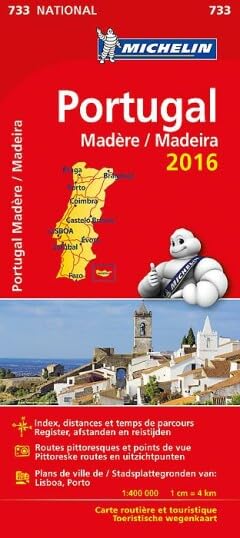 Portugal 11733 Carte 'National' 2016 Michelin kaart Leisure, Home & Garden