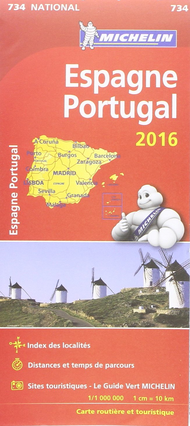 CARTE NATIONALE 734 ESPAGNE, PORTUGAL 2016 Leisure, Home & Garden