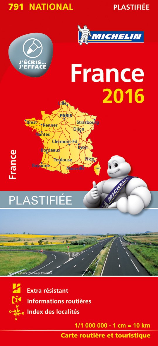 Michelin Frankreich 2016 1 : 1.000.000 (plastifiziert) Leisure, Home & Garden