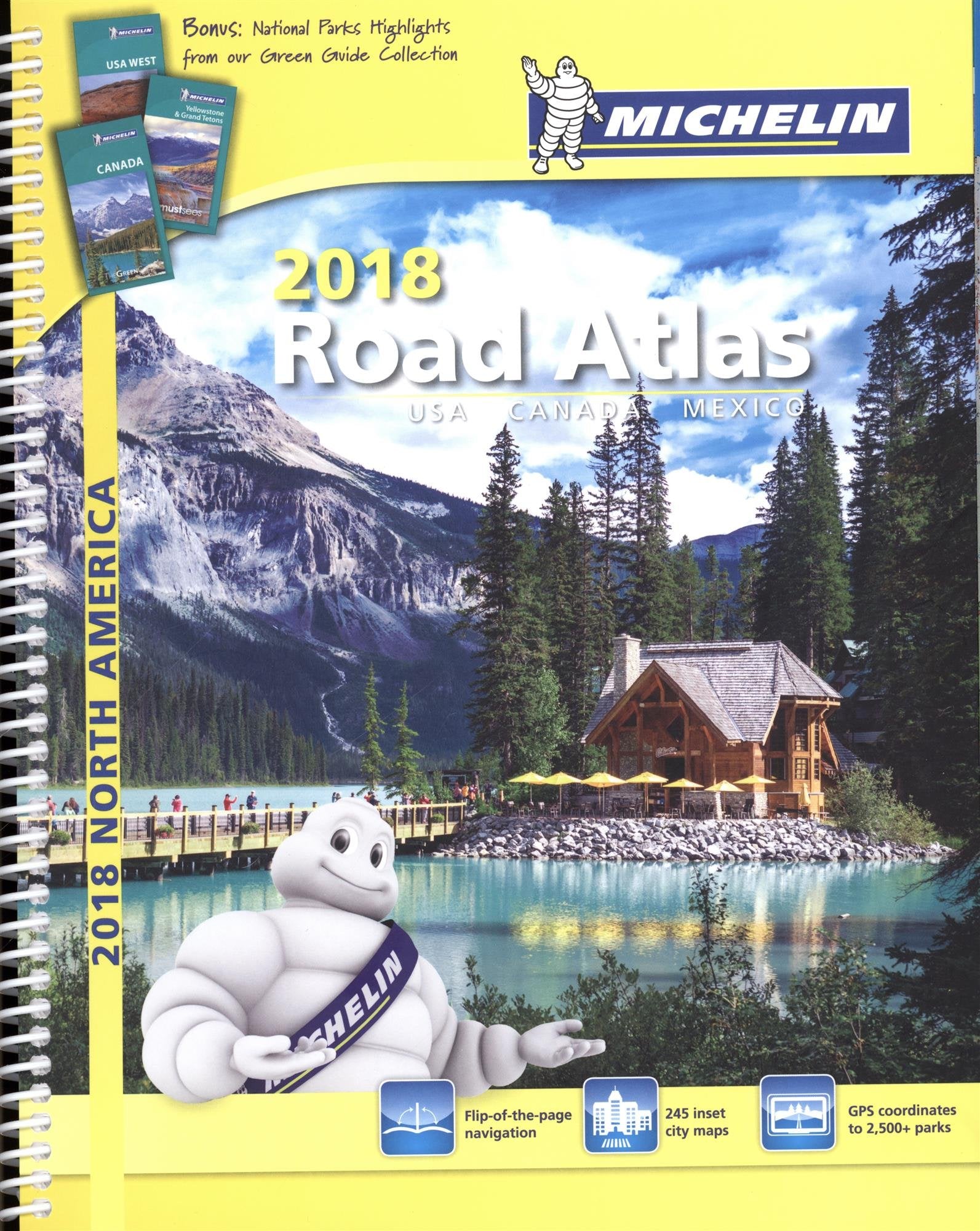 Michelin 2018 Road Atlas USA Canada Mexicao book