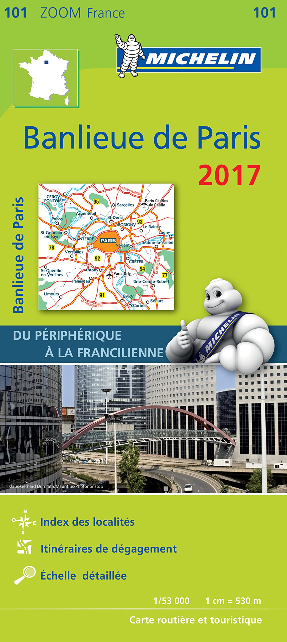 PARIS BANLIEUE 11101 CARTE MICHELIN KAART 2017 Leisure, Home & Garden