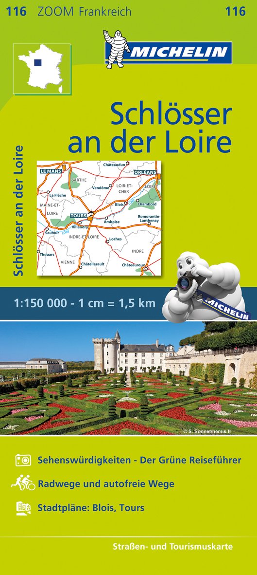 Michelin Zoomkarte Schlösser an der Loire 1 : 150 000 Leisure, Home & Garden