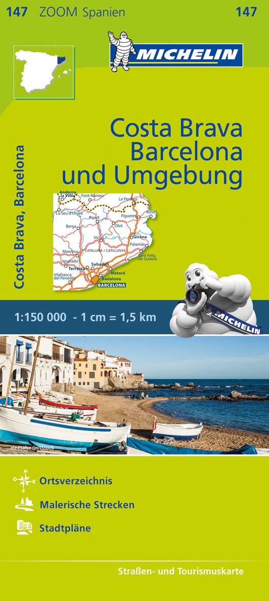 Michelin Zoomkarte Costa Brava, Barcelona und Umgebung 1 : 150 000 Leisure, Home & Garden