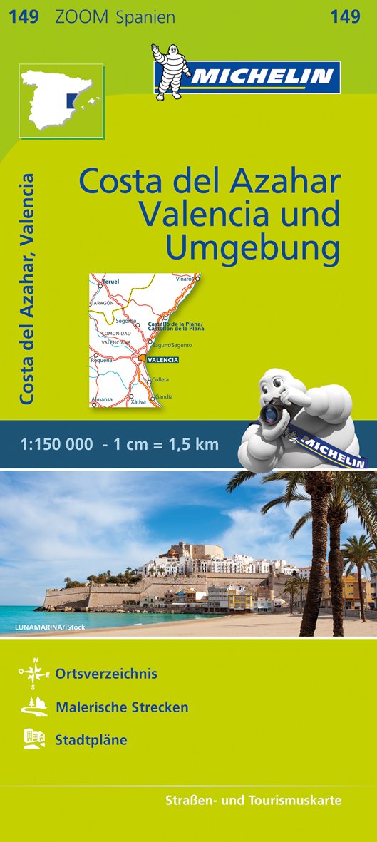 Michellin Costa del Azahar, Valencia und Umgebung: Straßen- und Tourismuskarte 1:150.000 (MICHELIN Zoomkarten, Band 149) Leisure, Home & Garden