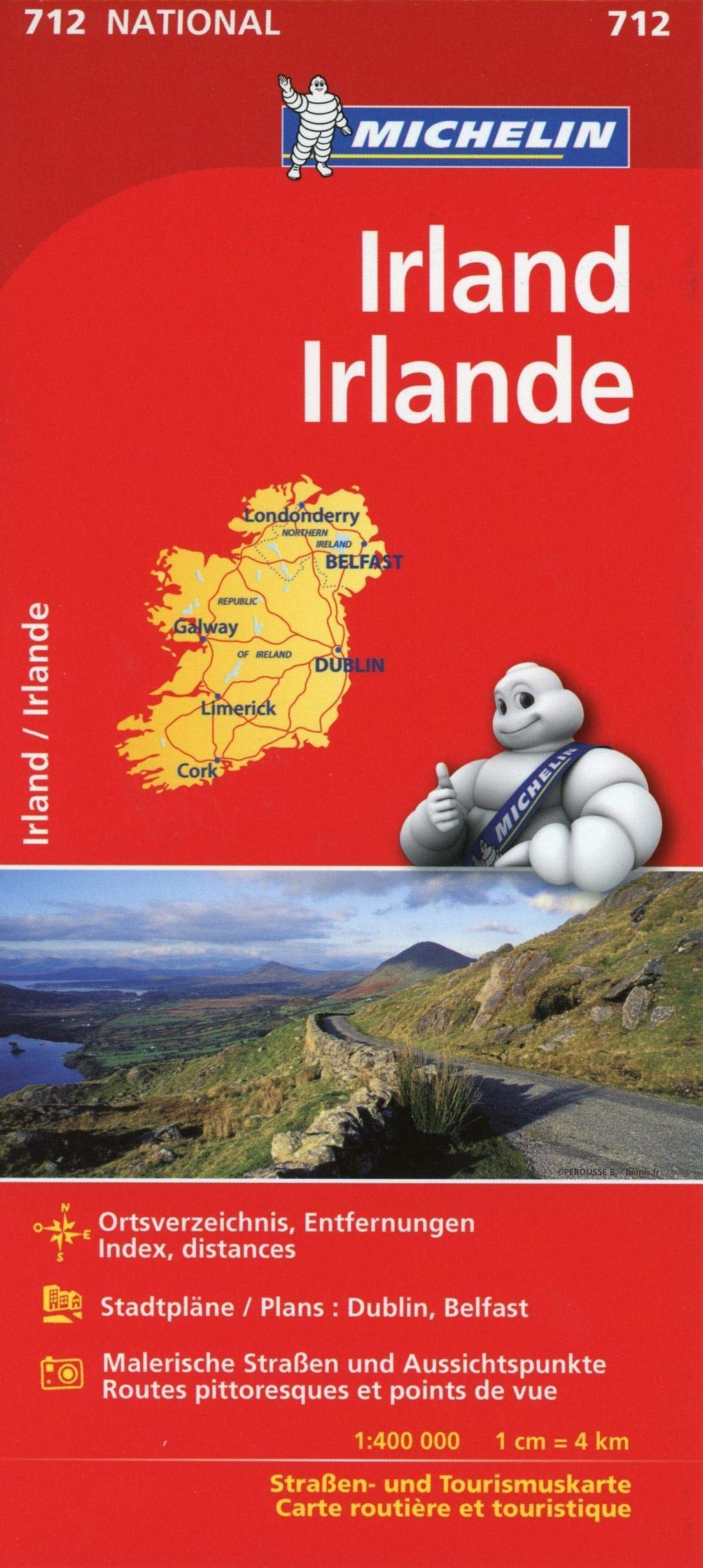 Michelin Nationalkarte Irland 1 : 400 000 Leisure, Home & Garden