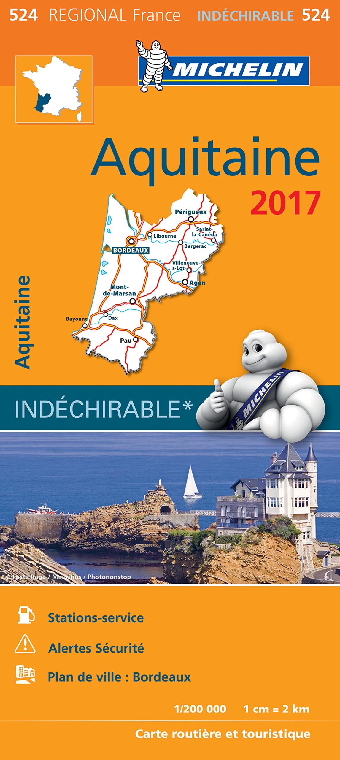 AQUITAINE 17524 CARTE MICHELIN KAART 2017 Leisure, Home & Garden