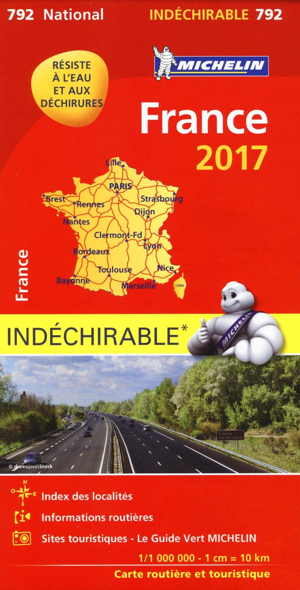 Michelin Frankreich 2017 1 : 1 000 000 (widerstandsfähig) Leisure, Home & Garden
