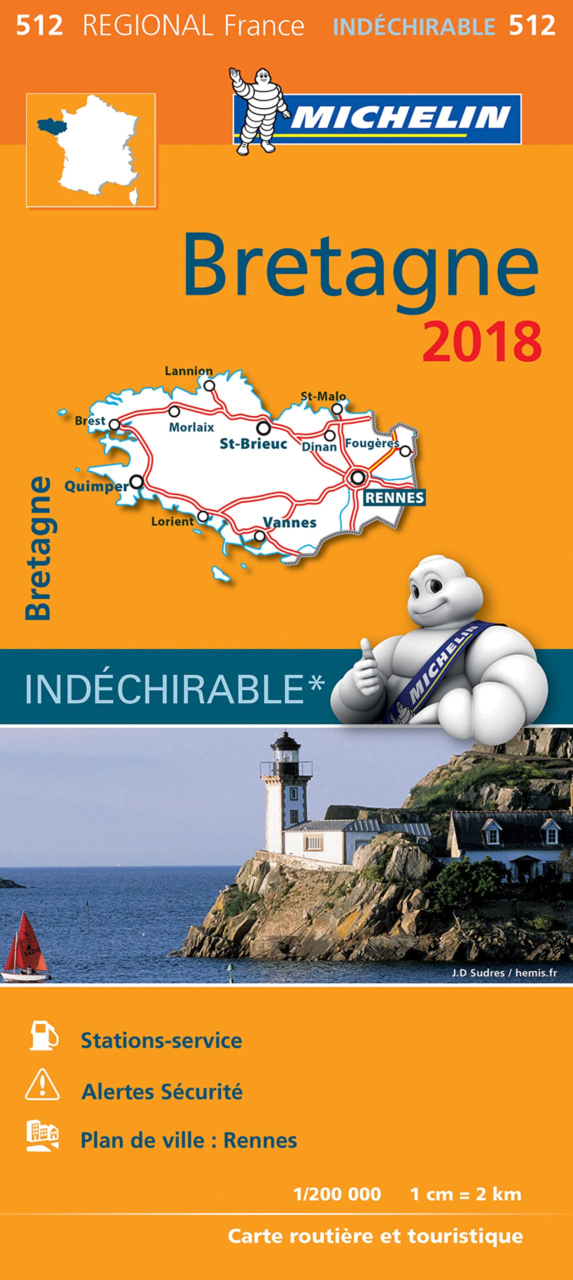 BRETAGNE 17512 CARTE MICHELIN KAART 2018 Leisure, Home & Garden