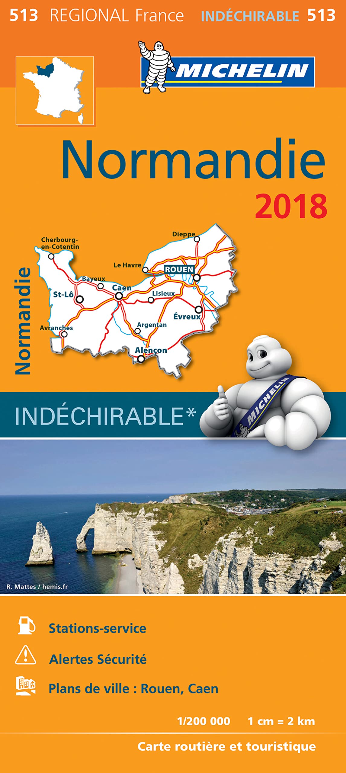 NORMANDIE 17513 CARTE MICHELIN KAART 2018 book