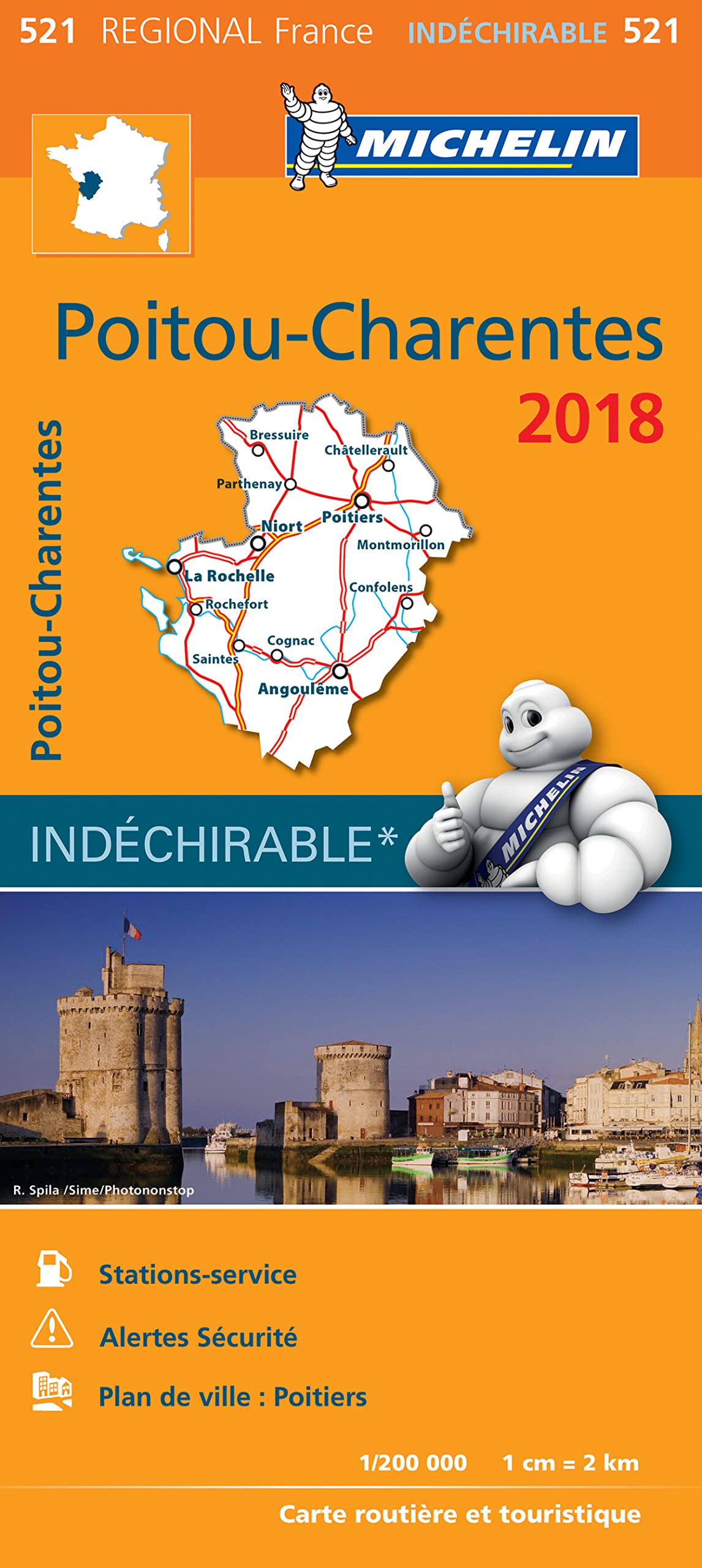 POITOU-CHARENTES 17521 CARTE MICHELIN KAART 2018 Leisure, Home & Garden