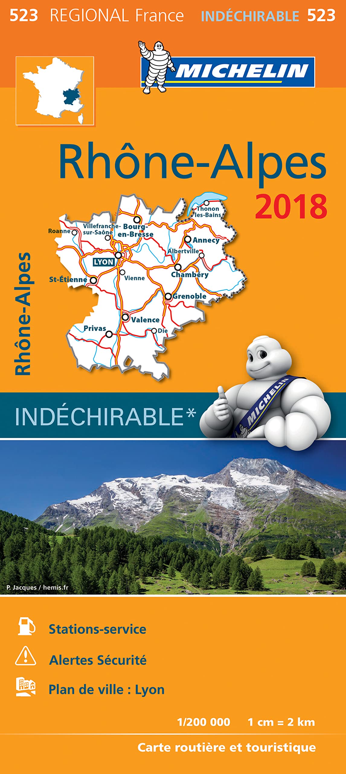 RHONE - ALPES 17523 CARTE MICHELIN KAART 2018 Leisure, Home & Garden