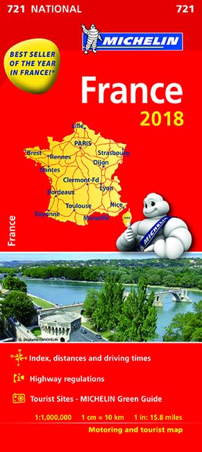 France 2018 National Map 721 (Michelin National Maps) Leisure, Home & Garden