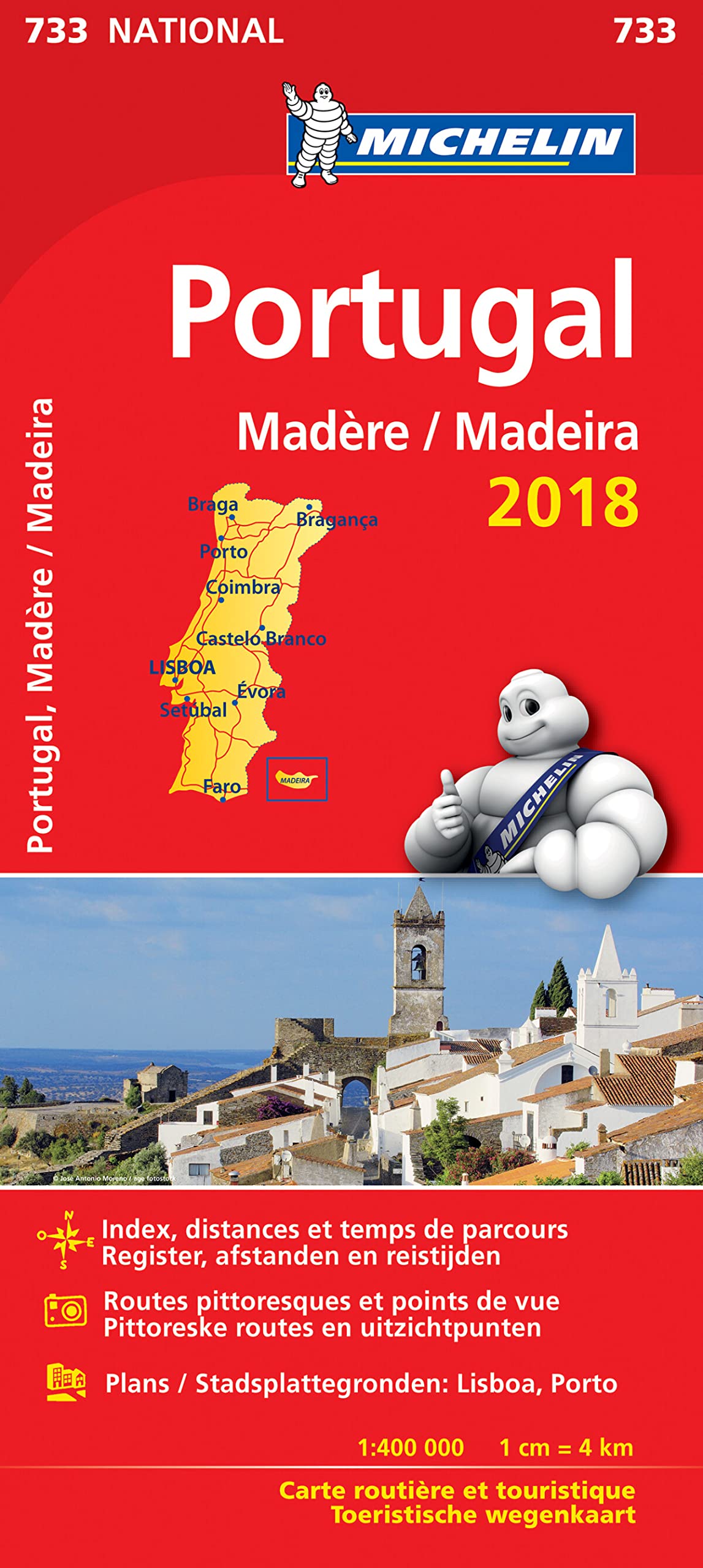 PORTUGAL 11733 CARTE 'NATIONAL' 2018 MICHELIN KAAR book