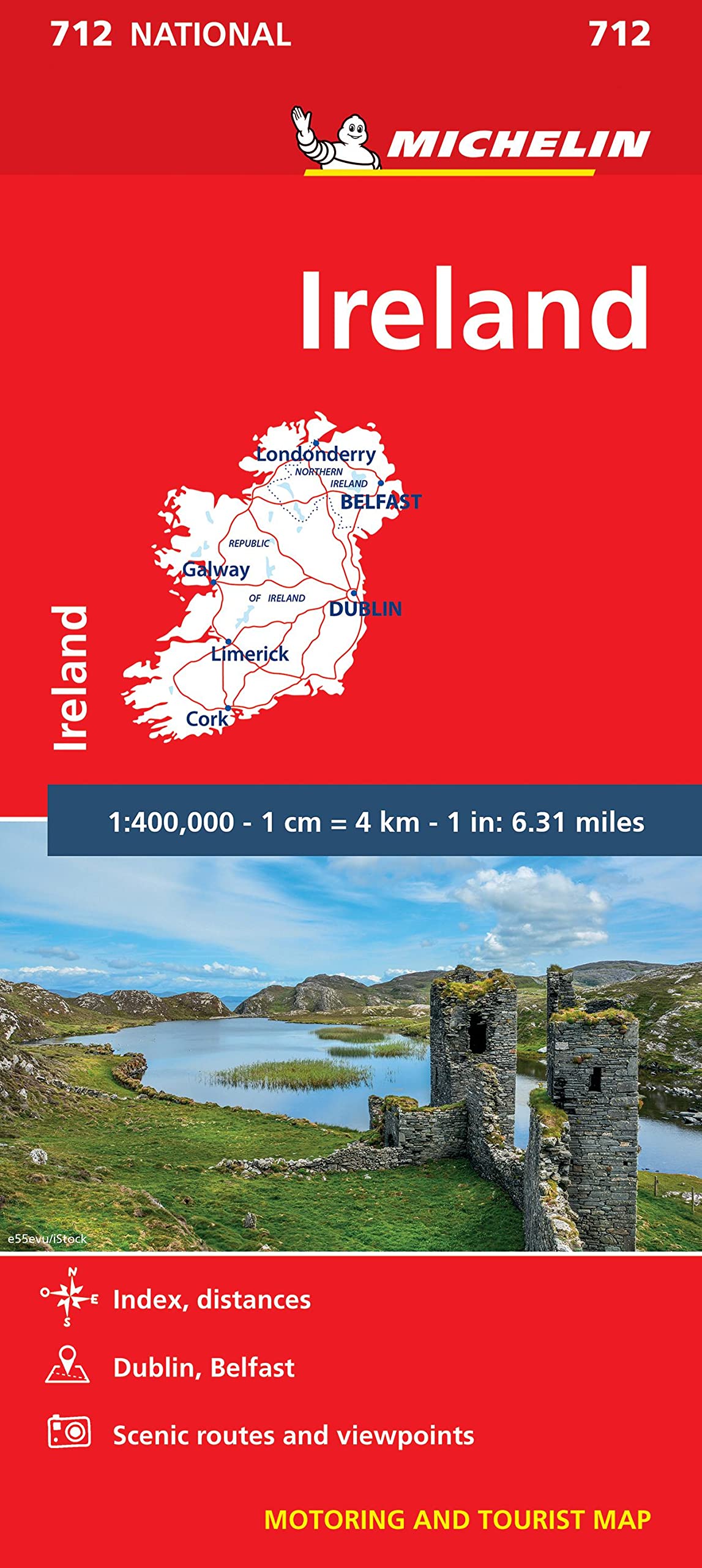 Ireland - Michelin National Map 712: Map (Michelin National Maps 2018) Leisure, Home & Garden