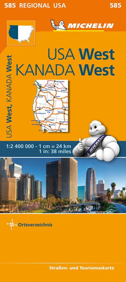 Michelin USA West, Kanada West: Straßen- und Tourismuskarte 1:2.400.000 (MICHELIN Regionalkarten) Leisure, Home & Garden