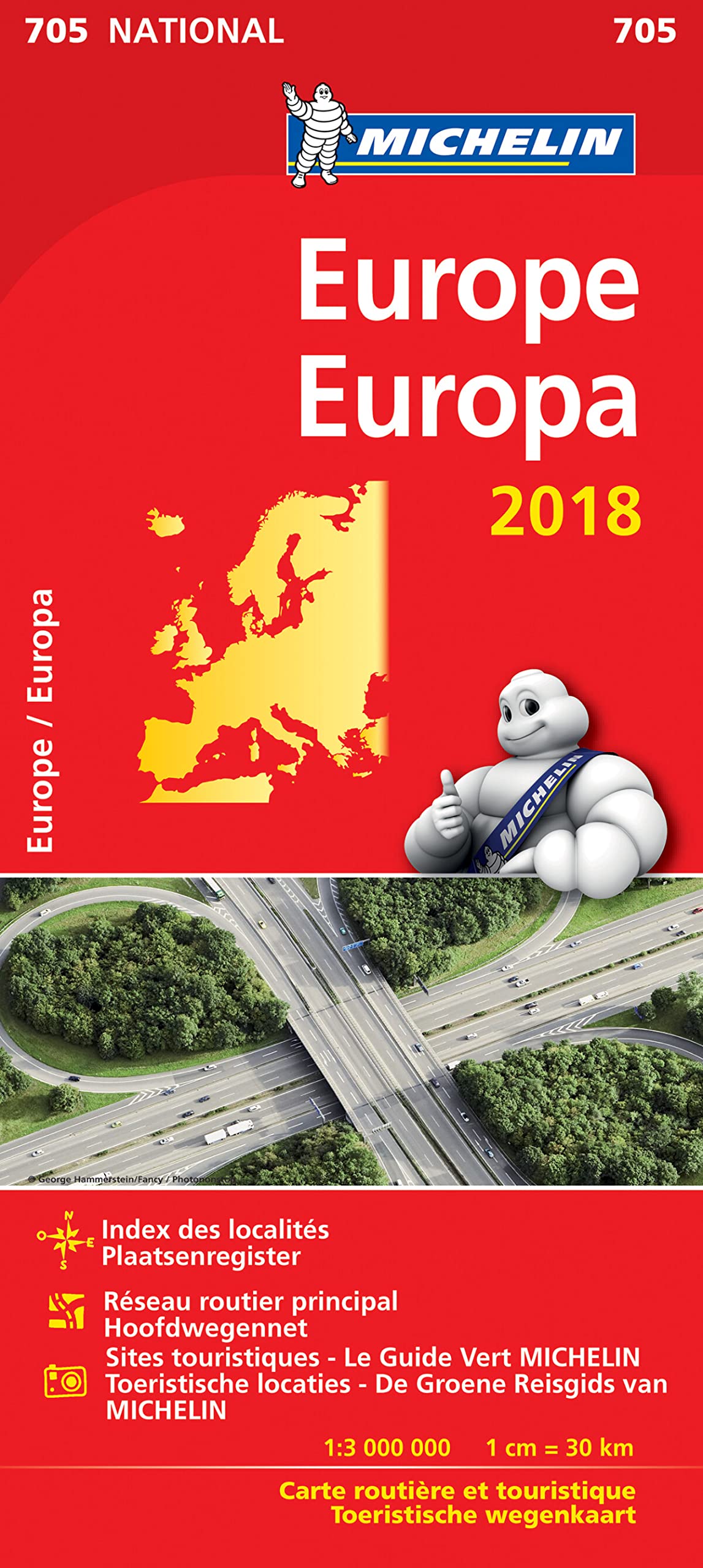 EUROPE EUROPA 11705 CARTE 'NATIONAL' 2018 MICHELIN book