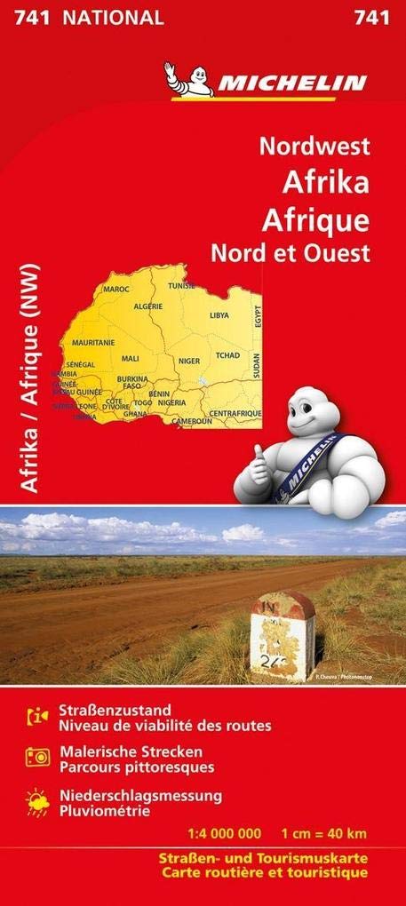 Michelin Nordwest-Afrika: Straßen- und Tourismuskarte 1:4.000.000 (MICHELIN Nationalkarten) Leisure, Home & Garden