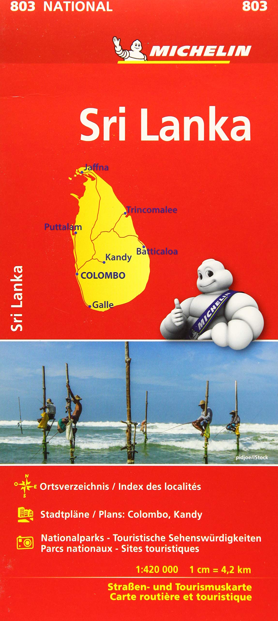 Michelin Sri Lanka: Straßen- und Tourismuskarte 1:500.000 (MICHELIN Nationalkarten) Leisure, Home & Garden