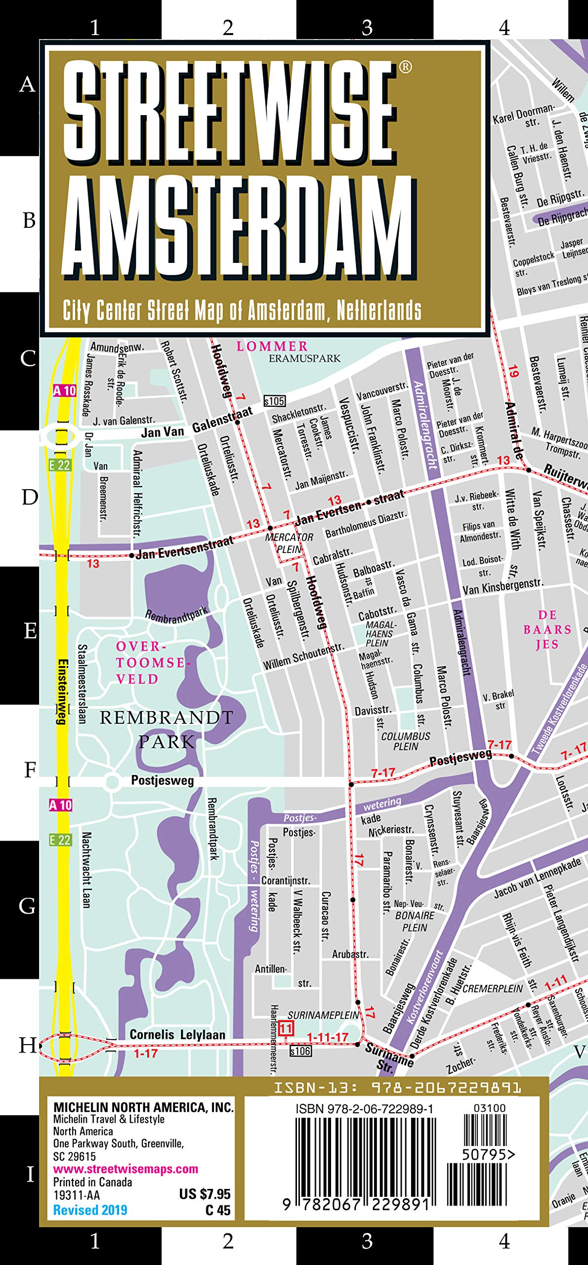 Streetwise Amsterdam Map - Laminated City Center Street Map of Amsterdam, Netherlands: City Plans Leisure, Home & Garden